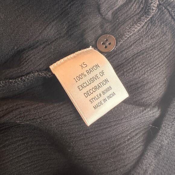 Francesca's Harper Heritage Peasant Embroidered Blouse Size XS - Picture 7 of 8